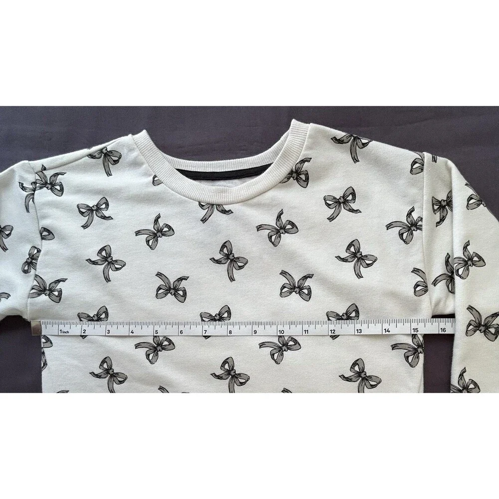 Rachel Zoe Girls Bow Sweatshirt Skort Set Size M 7 8 NWOT Outfit Cream